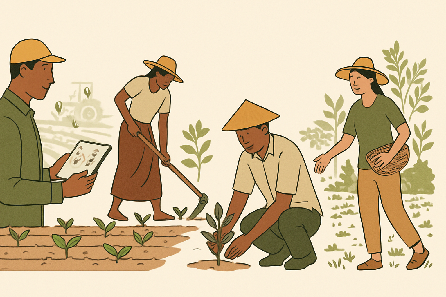 Diverse farmers from Global South